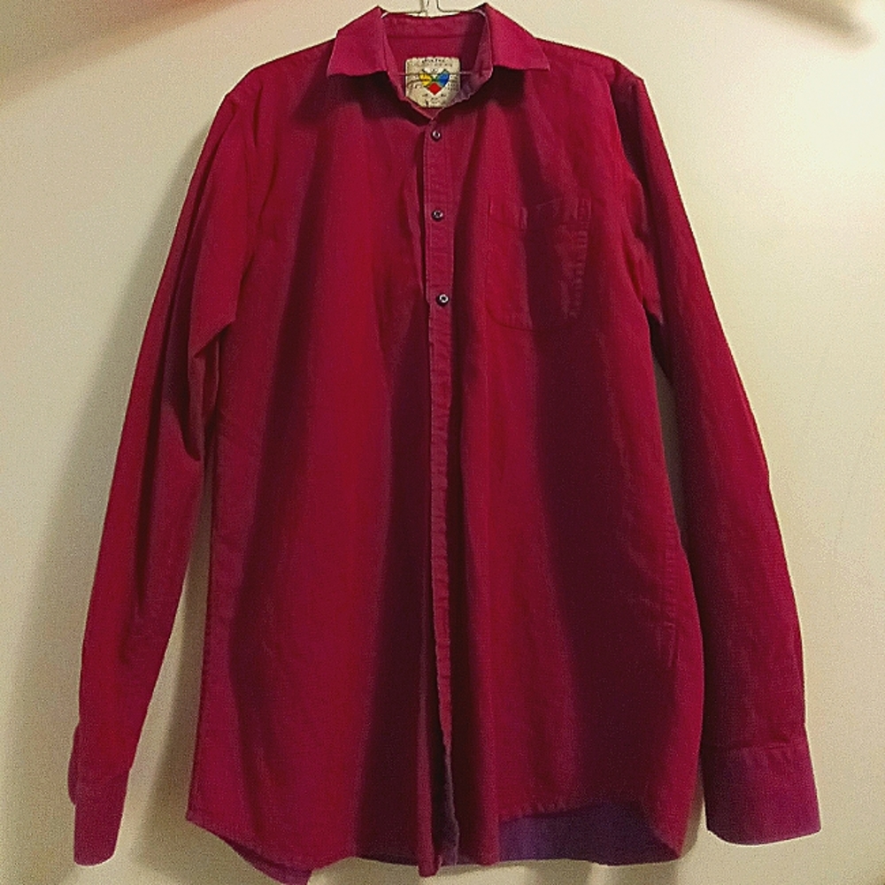 Unique/rare vintage 90s Club Fox casual button shirt